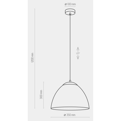 Pendel FARO 1xE27/60W/230V sort