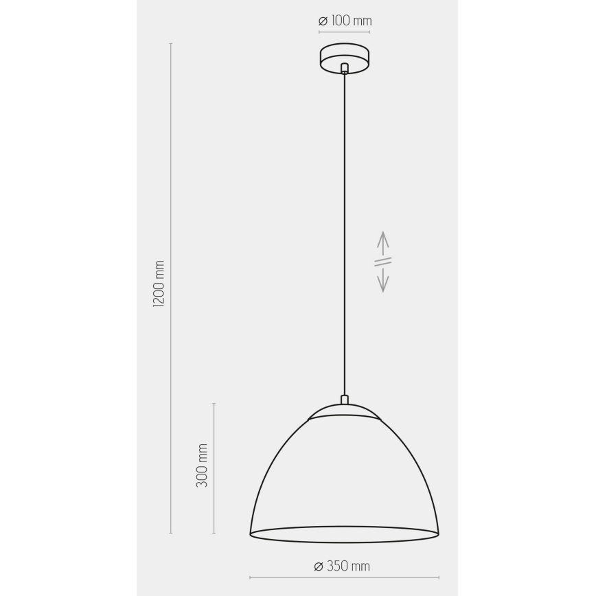 Pendel FARO 1xE27/60W/230V sort