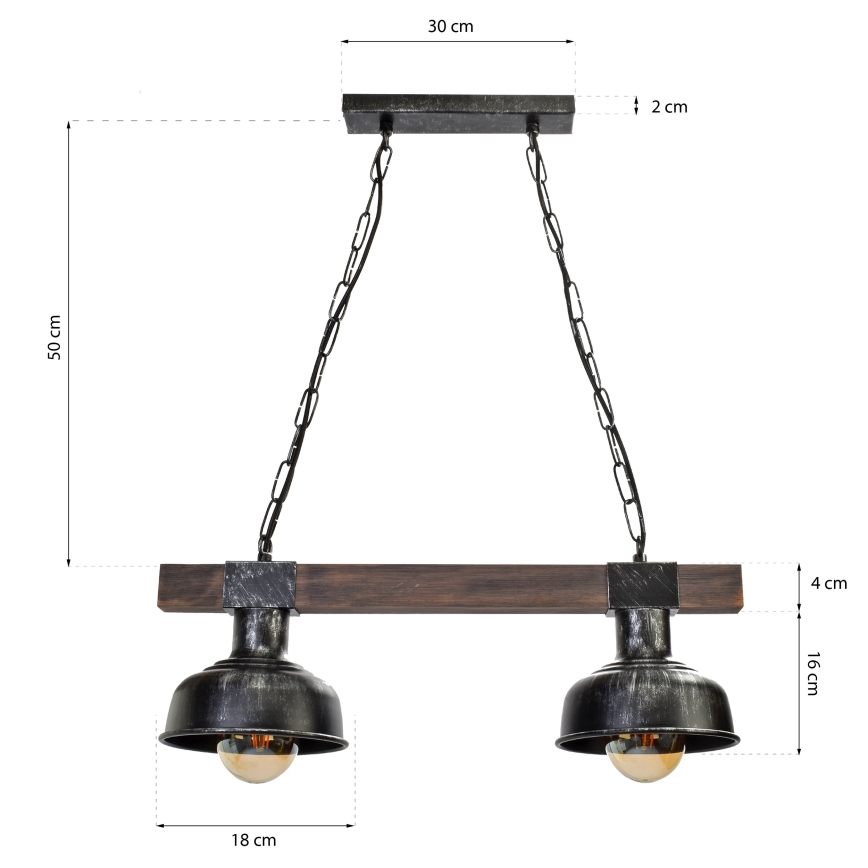 Pendel FARO 2xE27/60W/230V
