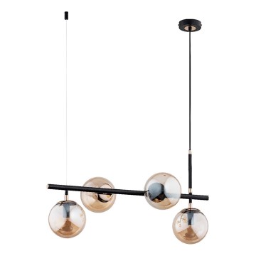 Pendel FIORE 4xE14/10W/230V sort