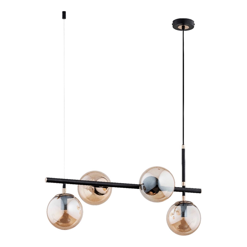 Pendel FIORE 4xE14/10W/230V sort