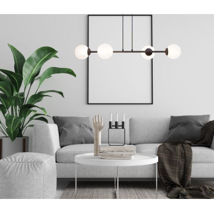 Pendel FIRA 4xE27/60W/230V sort