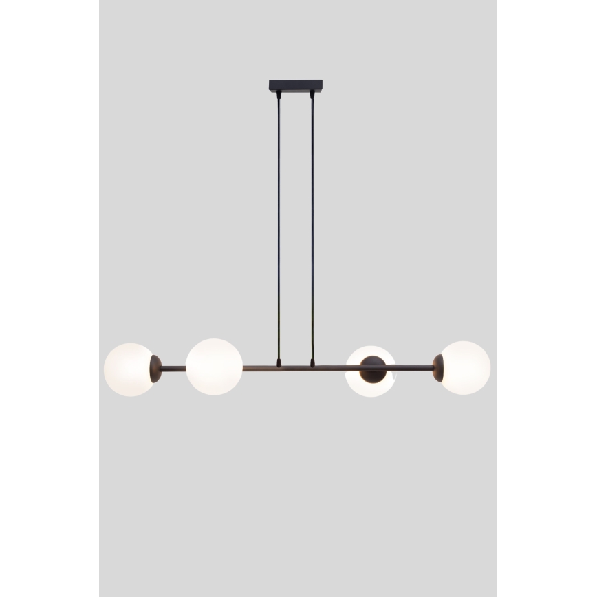 Pendel FIRA 4xE27/60W/230V sort