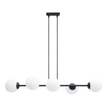 Pendel FIRA 5xE27/60W/230V sort