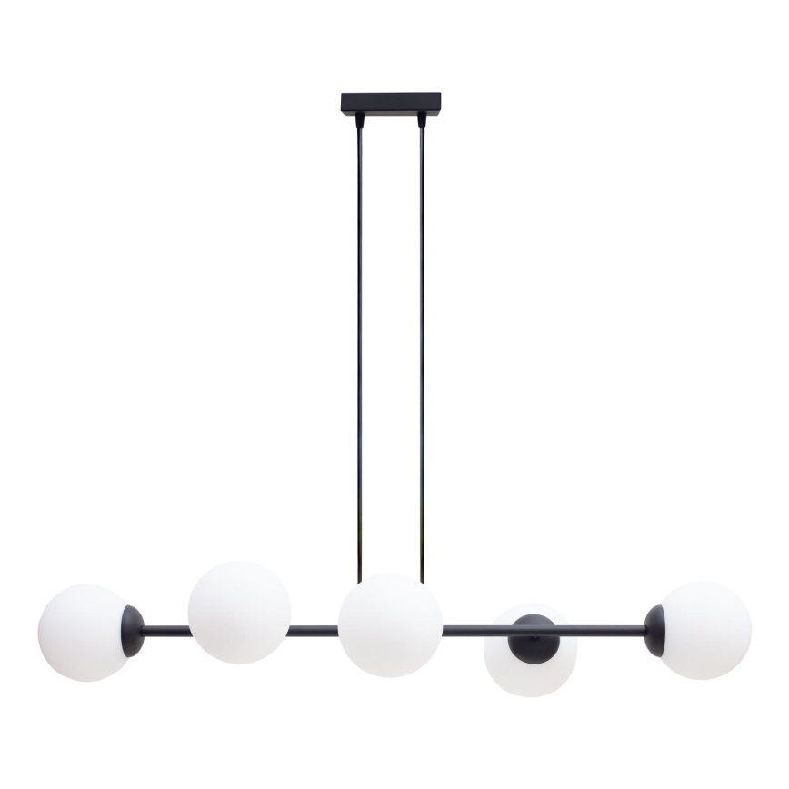 Pendel FIRA 5xE27/60W/230V sort