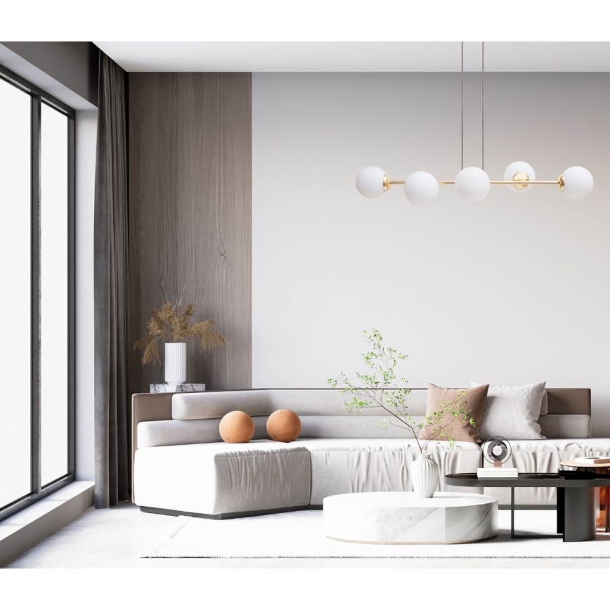 Pendel FIRA 5xE27/60W/230V sort