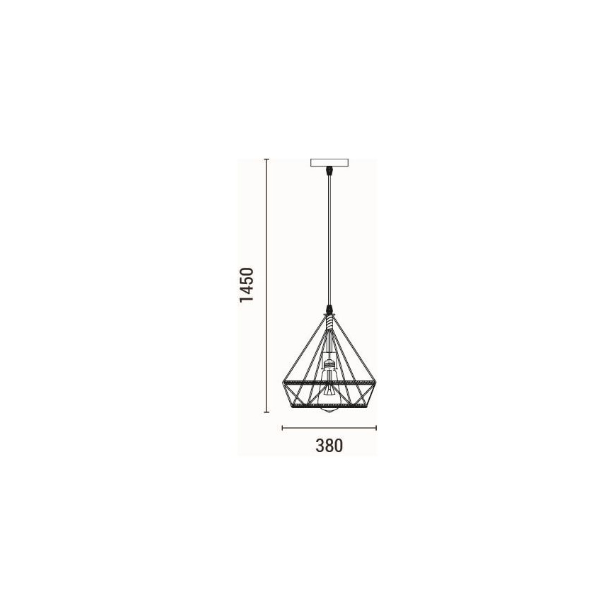 Pendel FLARE 1xE27/15W/230V diameter 38 cm beige