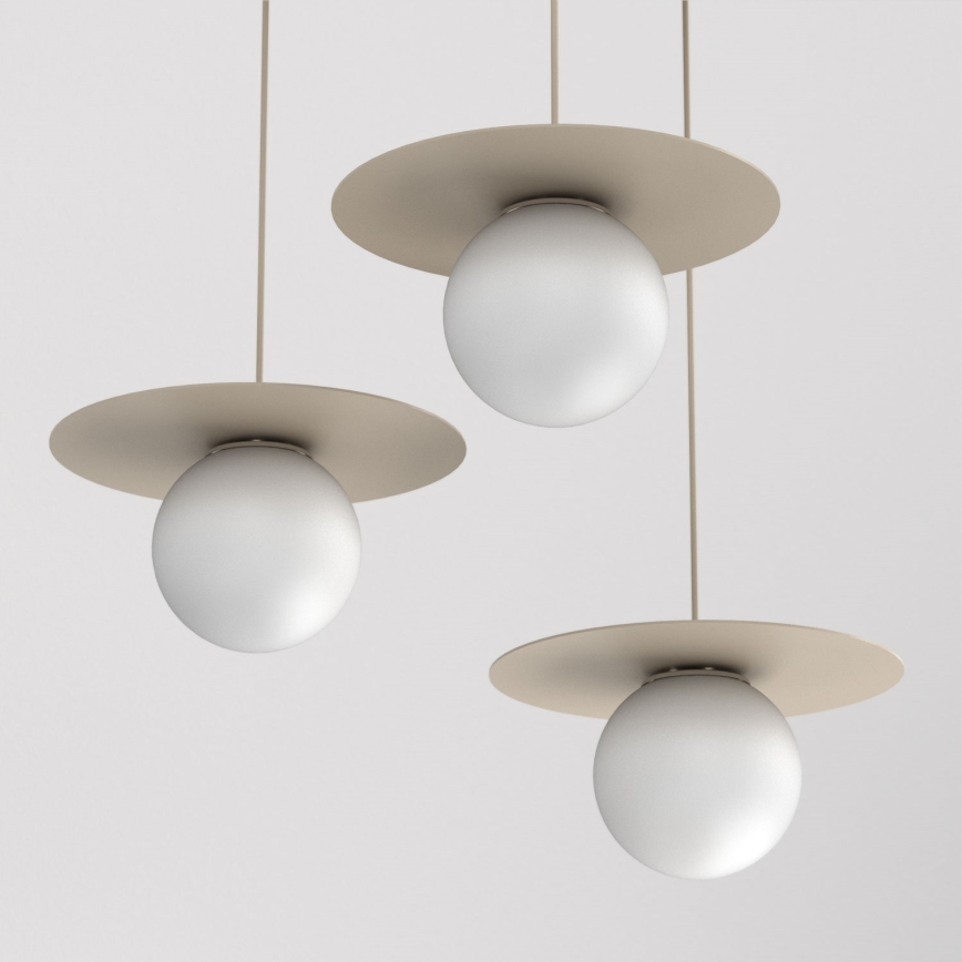 Pendel FLAT på kabel 3xE27/15W/230V, beige