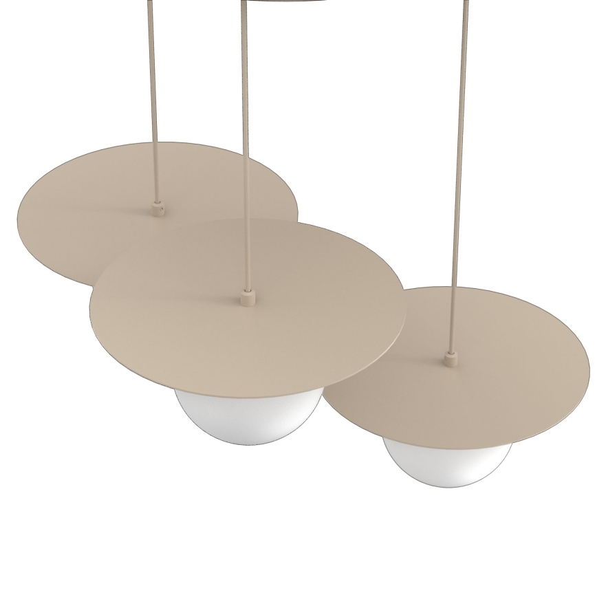 Pendel FLAT på kabel 3xE27/15W/230V, beige