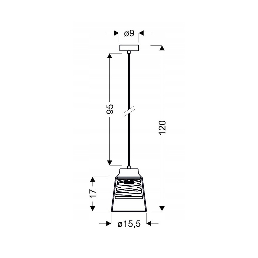 Pendel FRESNO 1xE27/60W/230V
