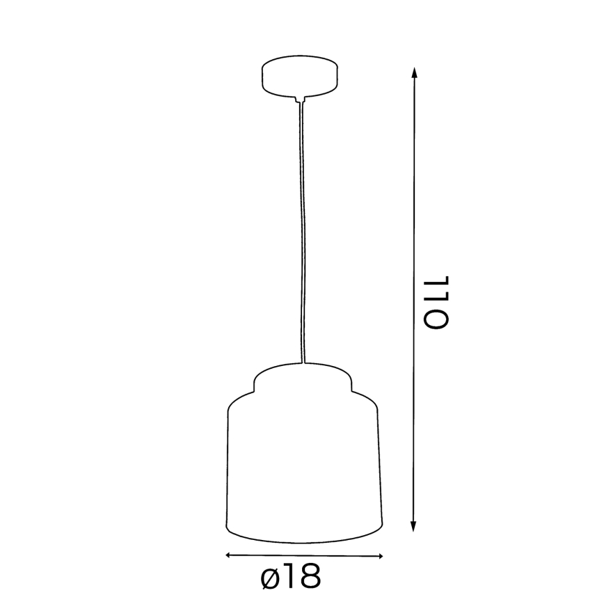 Pendel FRODI 1xE27/60W/230V sort