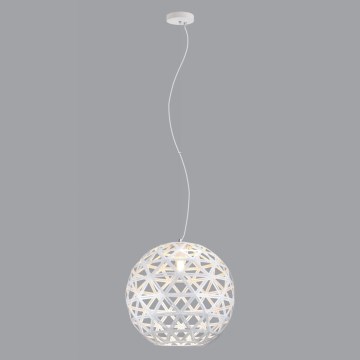Pendel FROZEN 1xE27/60W/230V diameter 50 cm hvid