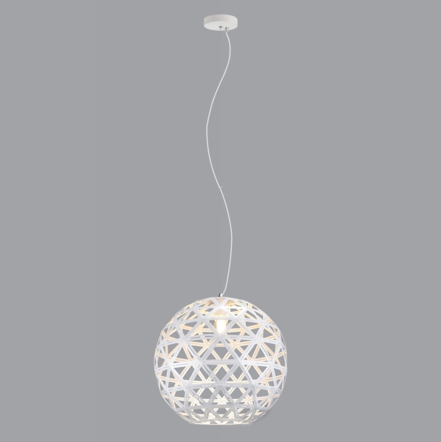 Pendel FROZEN 1xE27/60W/230V diameter 50 cm hvid