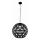 Pendel FROZEN 1xE27/60W/230V diameter 50 cm sort