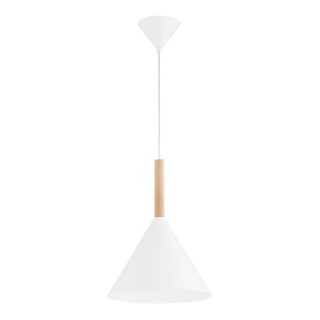 Pendel FUKS 1xE27/15W/230V hvid/beige