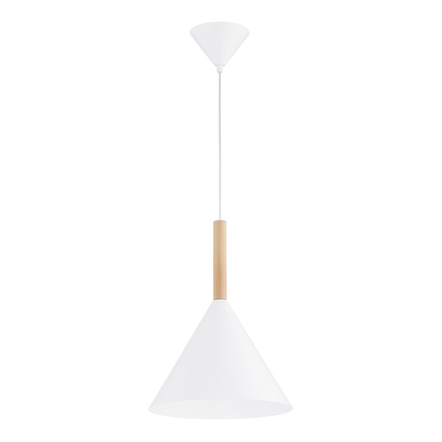 Pendel FUKS 1xE27/15W/230V hvid/beige