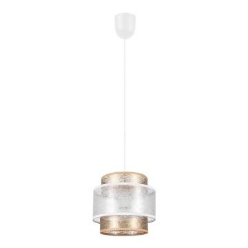 Pendel GABI 1xE27/60W/230V gylden/hvid diameter 20 cm