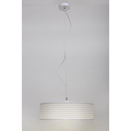 Pendel GARDA 1xE27/60W/230V diameter 40 cm hvid