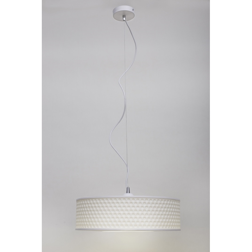 Pendel GARDA 1xE27/60W/230V diameter 40 cm hvid