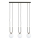 Pendel GLAM 3xE14/10W/230V sort