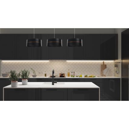 Pendel GLAM HOME 1xE27/60W/230V diam. 40 cm sort