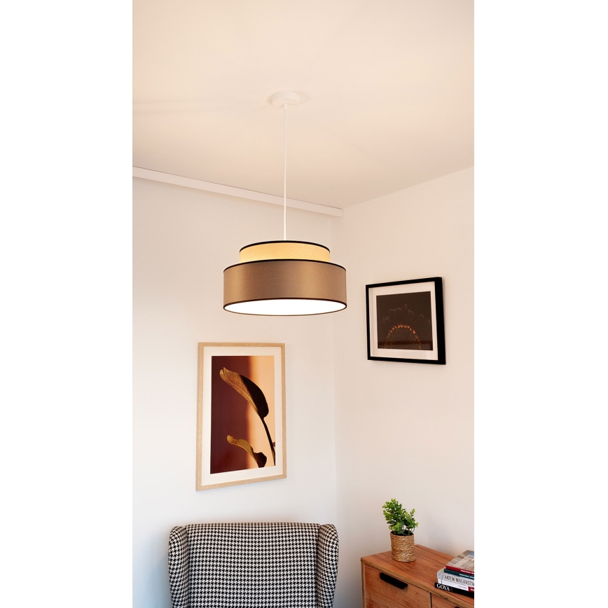 Pendel GRACE 1xE27/60W/230V beige/brun