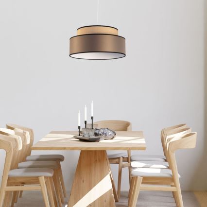Pendel GRACE 1xE27/60W/230V beige/brun