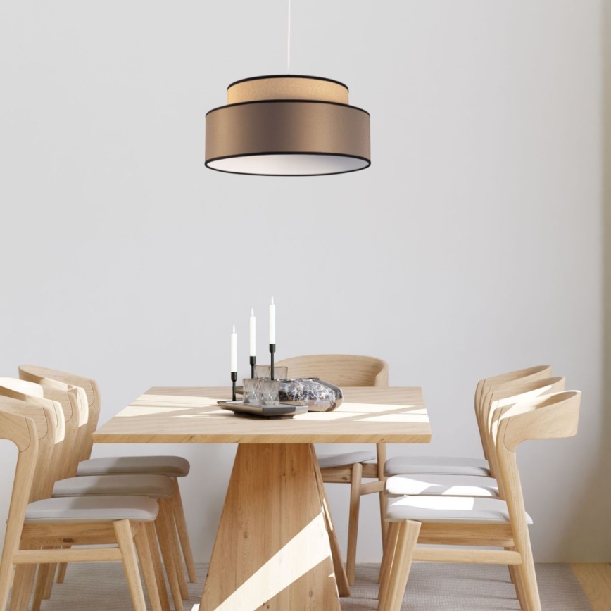 Pendel GRACE 1xE27/60W/230V beige/brun
