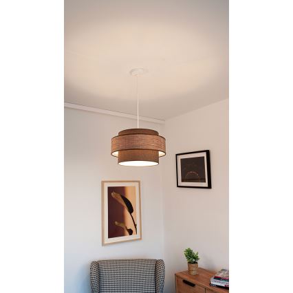 Pendel GRACE 1xE27/60W/230V brun/beige