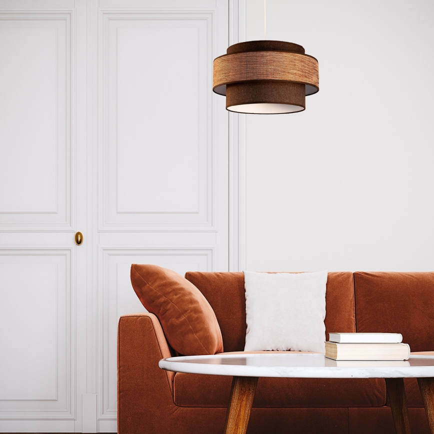 Pendel GRACE 1xE27/60W/230V brun/beige