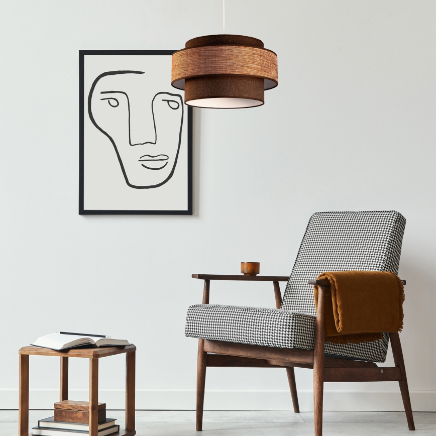 Pendel GRACE 1xE27/60W/230V brun/beige