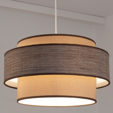 Pendel GRACE 1xE27/60W/230V diameter 40 cm beige/brun