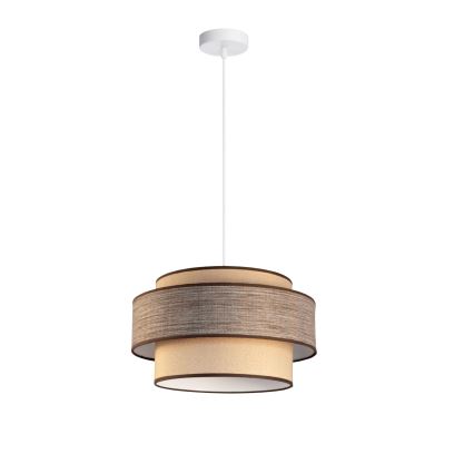Pendel GRACE 1xE27/60W/230V diameter 40 cm beige/brun
