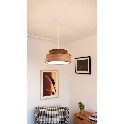 Pendel GRACE 1xE27/60W/230V diameter 40 cm brun/beige