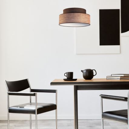 Pendel GRACE 1xE27/60W/230V diameter 40 cm brun/beige