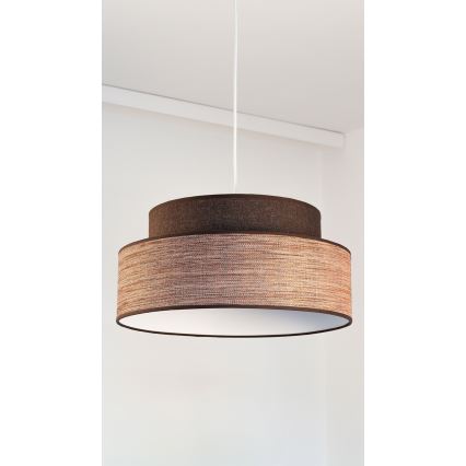 Pendel GRACE 1xE27/60W/230V diameter 40 cm brun/beige