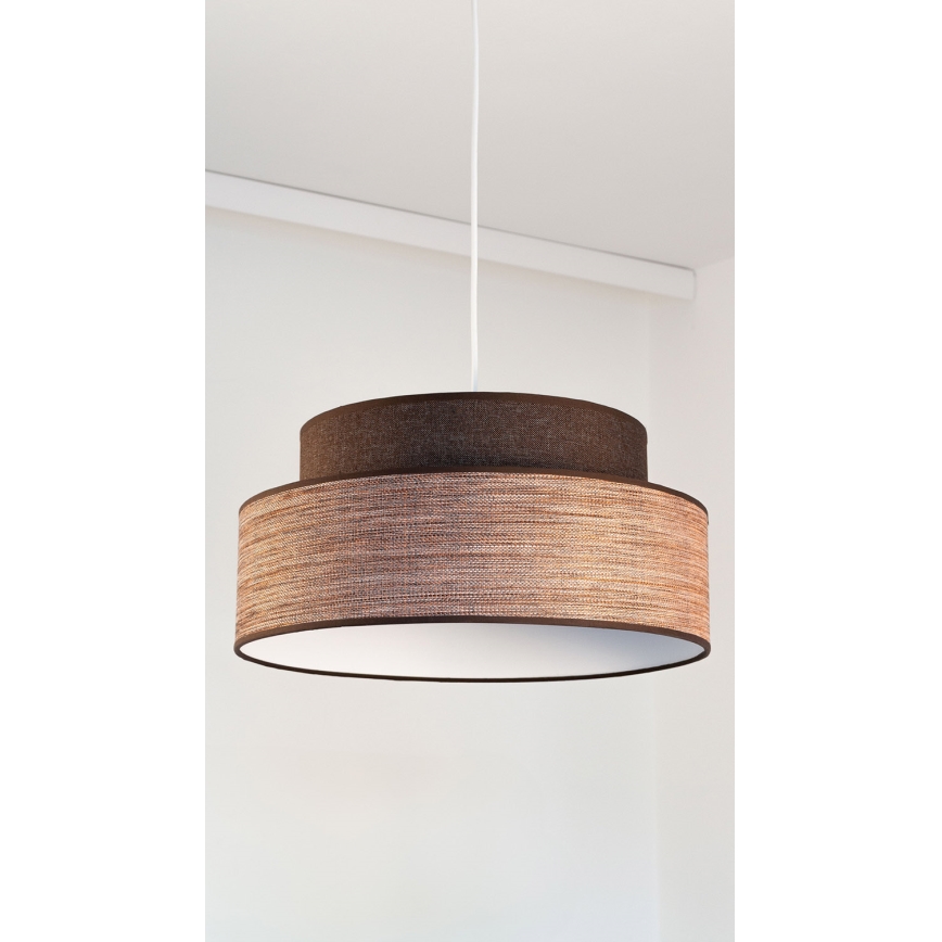 Pendel GRACE 1xE27/60W/230V diameter 40 cm brun/beige