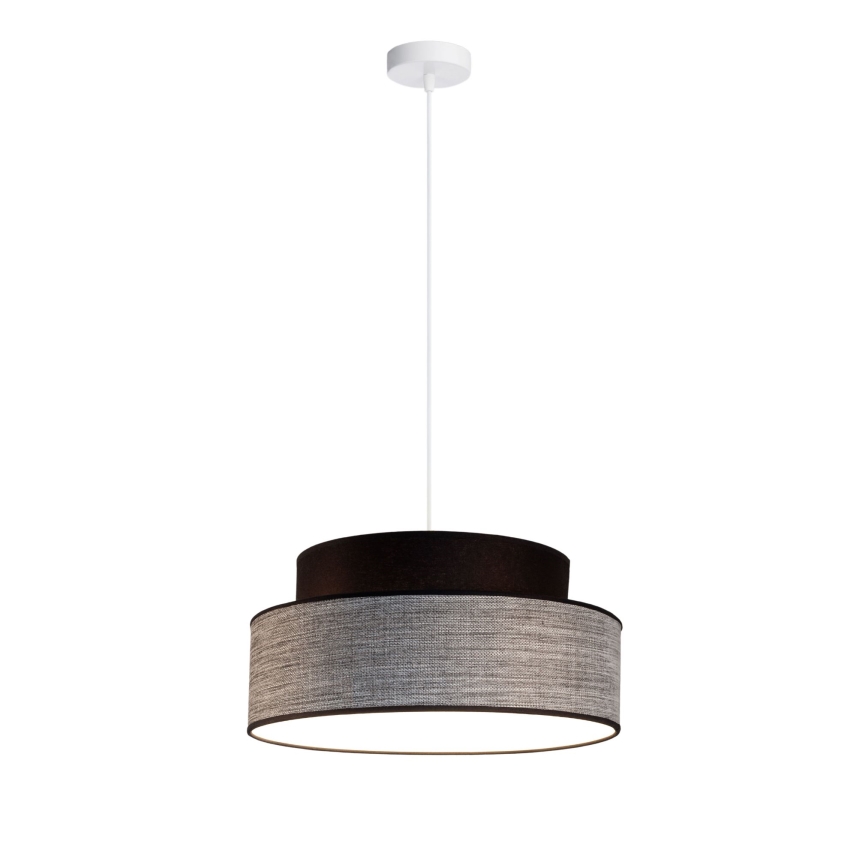 Pendel GRACE 1xE27/60W/230V diameter 40 cm sort/grå