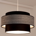 Pendel GRACE 1xE27/60W/230V diameter 40 cm sort/grå