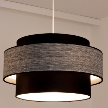 Pendel GRACE 1xE27/60W/230V diameter 40 cm sort/grå