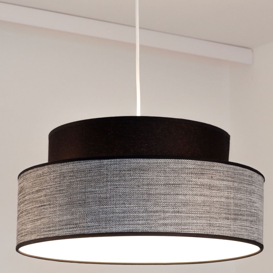 Pendel GRACE 1xE27/60W/230V sort/grå