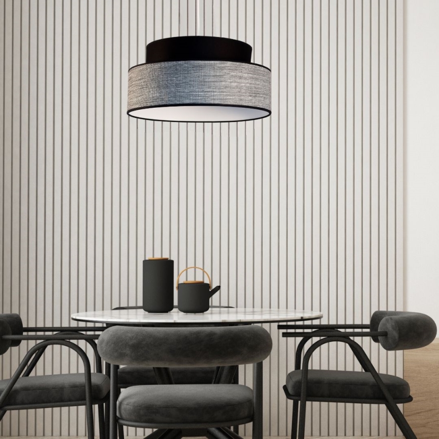 Pendel GRACE 1xE27/60W/230V sort/grå