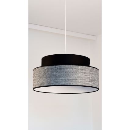 Pendel GRACE 1xE27/60W/230V sort/grå