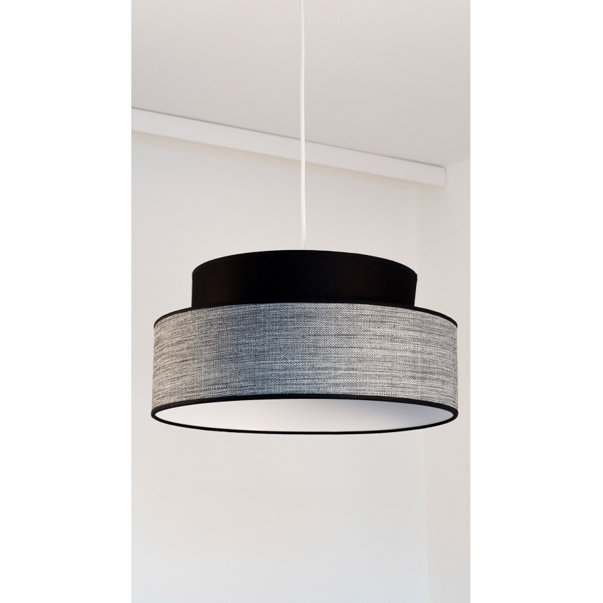 Pendel GRACE 1xE27/60W/230V sort/grå