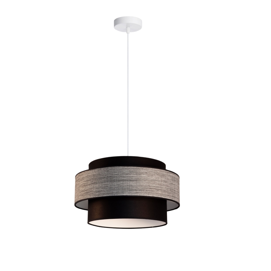 Pendel GRACE 1xE27/60W/230V sort/grå