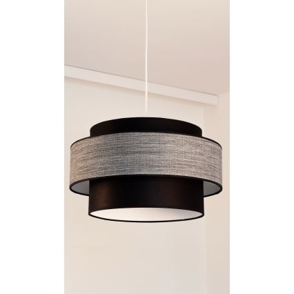 Pendel GRACE 1xE27/60W/230V sort/grå