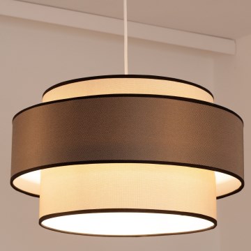 Pendel GRACE med wireophæng 1xE27/60W/230V Ø 40 cm creme/grå