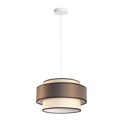 Pendel GRACE med wireophæng 1xE27/60W/230V Ø 40 cm creme/grå