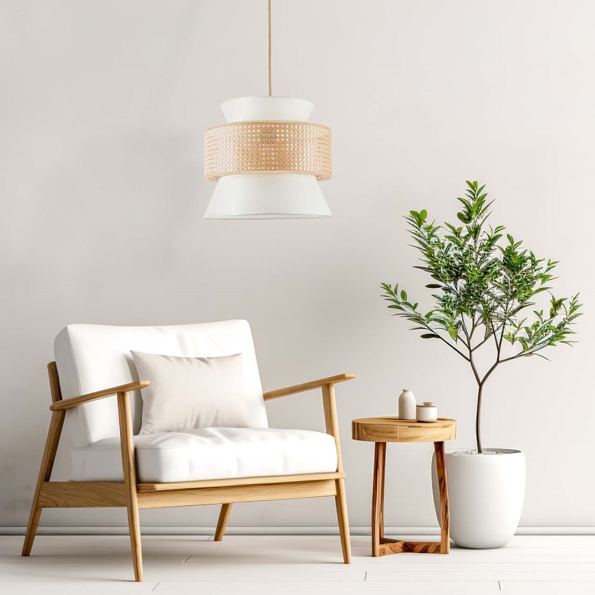 Pendel GRENADA 1xE27/20W/230V diameter 40 cm beige