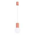 Pendel HALO 1xG9/8W/230V diameter 12 cm lyserød